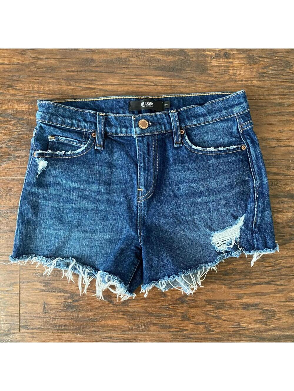 Hudson Cut Off Distressed Shorts Gemma Size 25